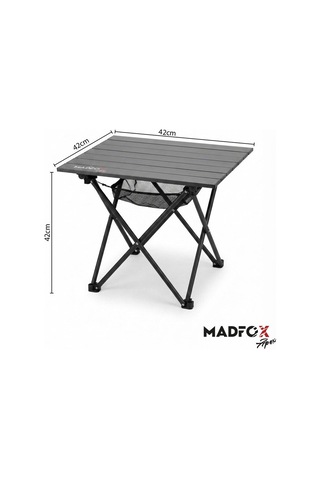 Madfox Apex Katlanabilir Alüminyum Kamp Masası 42 42 42 Cm Siyah