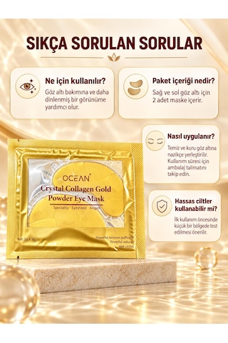Milano Beautys Ocean Crystal Collagen Vgold Göz Altı Maskesi