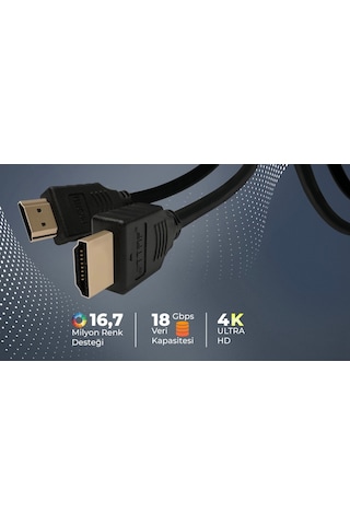 Hdmi 2.0 4k Ultra Hd 60 Hz Ses Ve Görüntü Aktarım Kablosu 3 Metre