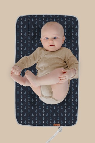 Anne Bebek Bakım Örtüsü Yenidoğan Alt Açma Değiştirme Anchor Organizer Pedi Minderi Çift Taraflı