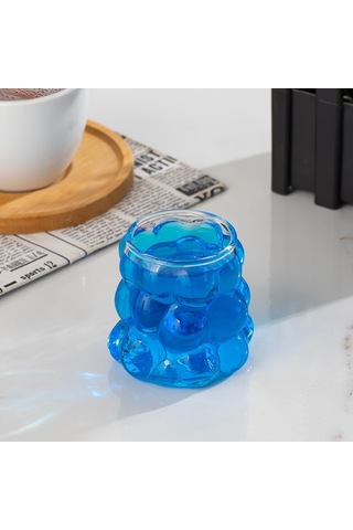 028 6lı Isıya Dayanıklı Borosilikat Cam Içecek Meşrubat Kahve Ve Sunum Bardağı Bardak Seti 100 Ml Çok Renkli