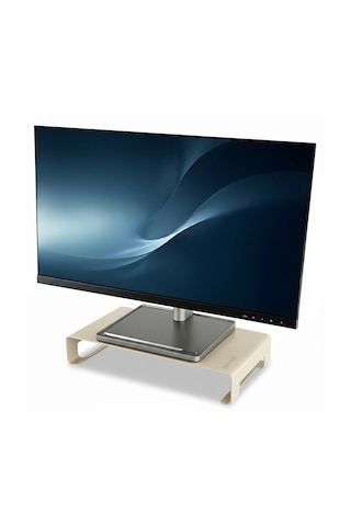 Prexua Riser Masaüstü Monitör Standı - Monitör Yükseltici - Medium - Gold - Rsr8040gl