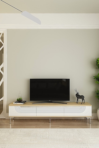 Tsa1805dbs - Meyra Tsa180 Tv Stand, Tv Sehpası Ve Tv Ünitesi Safirmeşe-beyaz-sılver 180cm