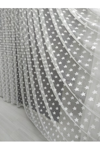 Tül Perde Yıldız Desenli Kaliteli Ve Uygun Fiyatlı (348230951)