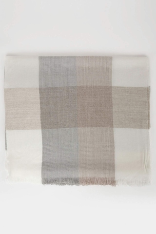 Defacto Kadın Kareli Atkı V0580az24wngr100 Gri