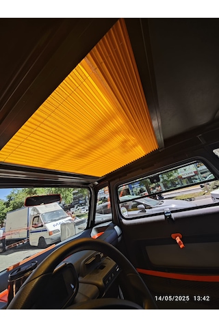 Citroen Ami Güneşlik Tavan Perdesi Siyah - Turuncu
