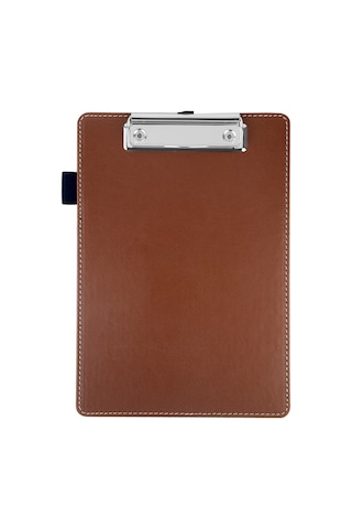 Sekreterlik,a5 Küçük Boy,kapaksız,a5 Clipboard Vegan Suni Deri,17,5x24,5 Cm.,taba