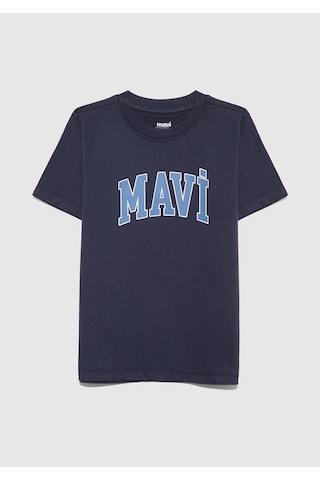 Mavi Logo Baskılı Lacivert Erkek Çocuk T-shirt M6610030-82318 Lacivert