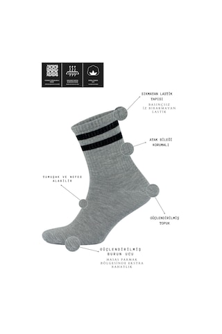 Kral Socks Kadın Erkek Düz Çizgili 10 Çift Çeyrek Soket Tenis Model Pamuklu Terletmez Çorap Seti Asorti