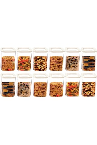Moonstar 12 Li Süper Set Saklama Kabı Erzak Kabı Seti 1100 Ml-Max