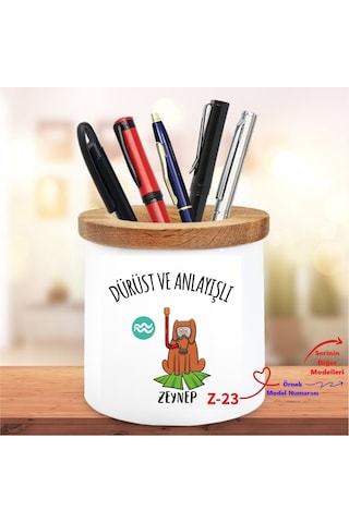 Kişiye Özel Burç Tasarımlı Kalemlik, Arkadaşa Hediye Burçlar Z1 Serisi