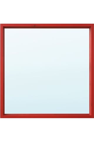 Duvar Aynası, Kırmızı, 75x75 Cm 3 Adet