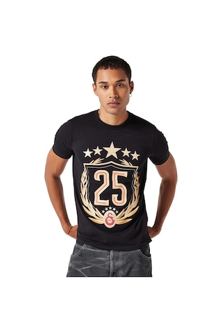 Gsstore Galatasaray 25 Şampiyonluk T-shirt - E251351-1-10637 Siyah