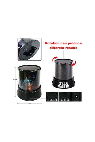 Yıldızlı Gece Projeksiyon Lambası - Renkli Galaxy & Star Master Light Çocuklar Odası Dekoru Çok Renkli