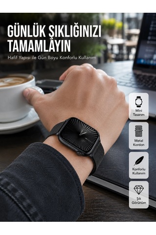Mey İthalat Sq-16 Mini Series 10 - Dokunmatik Akıllı Saat Kalp Ritmi, Spo2, Uyku Takibi
