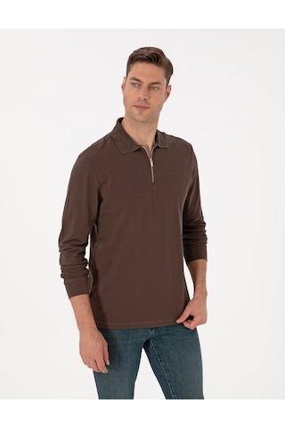 Pierre Cardin Erkek Koyu Kahverengi Sweatshirt 50314046-vr084 Koyu Kahverengi