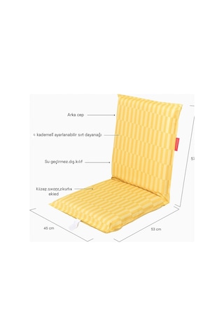 Flamingueo Blake Katlanır 6 Pozisyonlu Plaj Koltuğu Sarı Sarı