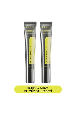 The Ceel 2'li Retinal Shot %0,1 Onarıcı&Aydınlatıcı Booster Krem Azelaic Acid, Q10, 7x Hyalorunic Acid 15 ml