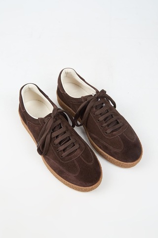 Krahe Palminteri Erkek Hakiki Deri Bağcıklı Kahve Sneakers