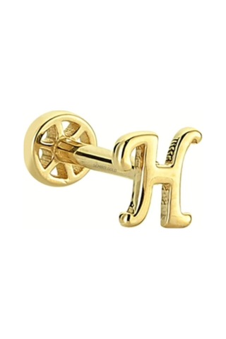 Altın Piercing -H- Harf 14 Ayar Tragus