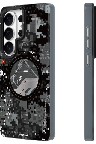 Galaxy S26 Ultra Uyumlu Kılıf M-safe Şarj Özellikli Youngkit Camouflage Sykell Serisi Kapak Siyah