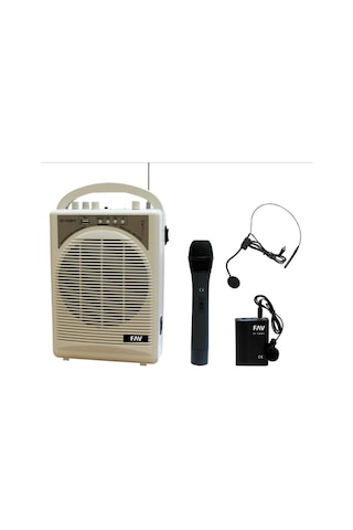 Fav Se-728-bt-usb Tek Kanal 1 El 1 Yaka+kafa Seçeneği 50 Watt Şarjlı Seyyar Anfi