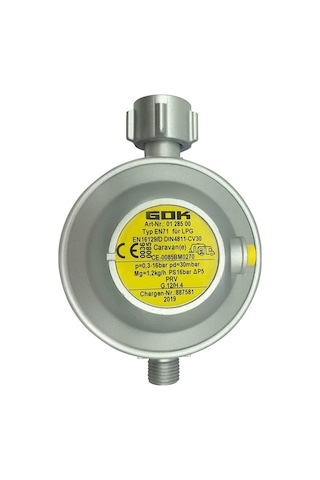 Gok 30mbar G12 G1/4 Basınç Korumalı Gaz Regülatörü/dedantör Çok Renkli