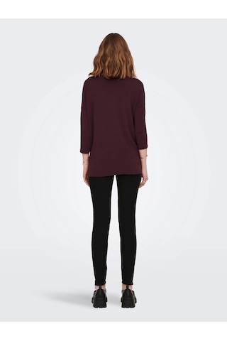 Only 15157920 Genis Yaka Dirsek Kol Kadın Body - Bordo Bordo