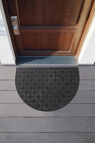 Koza Home Step Yarım Ay Dış Kapı Paspası Siyah Pvc 45x70 462709 Siyah