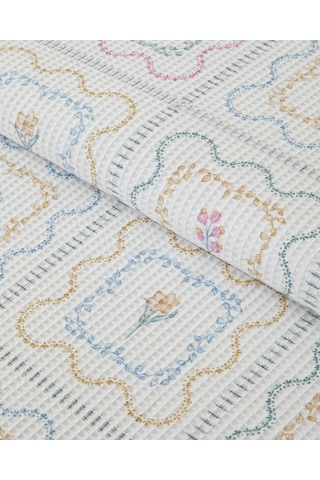 Gentle Florals Çift Kişilik Pike 200x220 Cm Yeşil