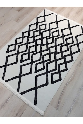 Doğuş Oslo 8222 Beyaz Siyah Kilim 120X180 Cm