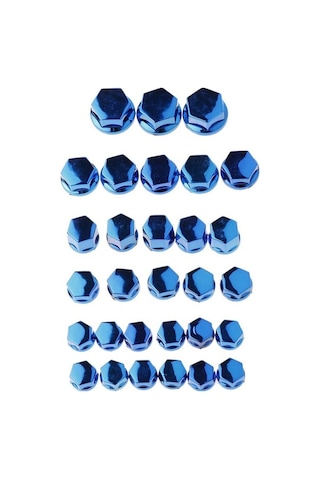 Ganzhoushop Yamaha Vida Suntek Somun Parça Motosiklet Mavi Kapatma Dekorasyon Civata Başlığı 30 Vt Mavi