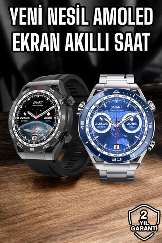 Akıllı Saat Yeni Nesil 2024 Model Metal Kordonlu Bluetooth Bağlantılı 11