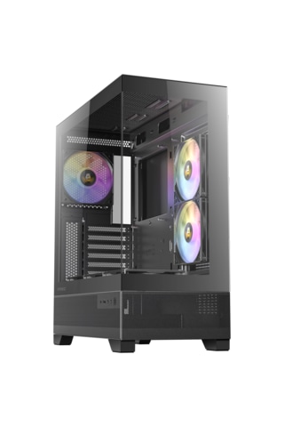 Antec Cx700 Argb Mid Tower Oyuncu Kasası - 270 Panoramik Temperli Cam - 3x120mm Argb Pwm Fan - Atx / Micro-atx / Itx - Usb Type-c 3.2 Gen2 - 360mm Radyatör Desteği