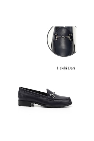 Gönderi(R) Gönderi R Kadın Lacivert Antik Tokalı Hakiki Deri Loafer Ayakkabı Gdza13424210 Lacivert