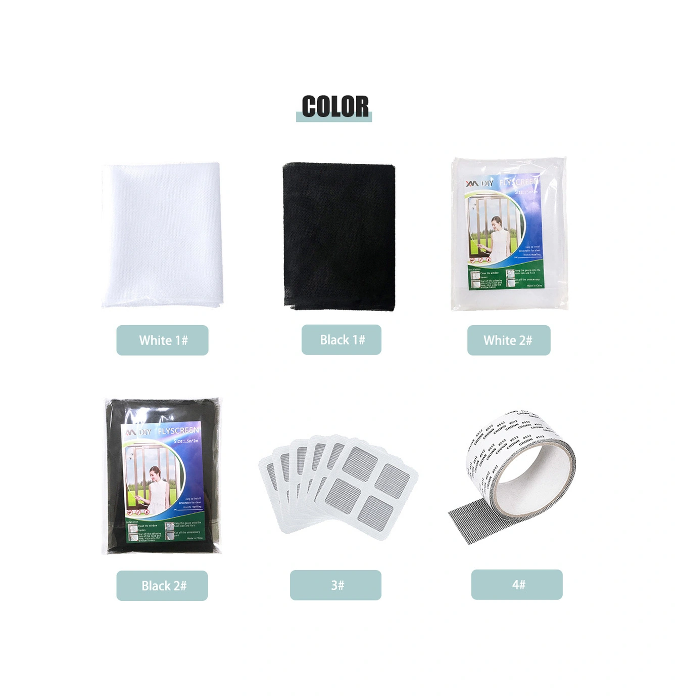 Geeksen Nylon Pencere Musluğu - 1.3x1.5m Beyaz, Komar Engeli, Dıy Kesilebilir, Bantlı Kolay Kurulum