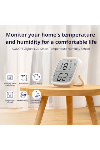 Sonoff Snzb-02d 2.5 İnç Lcd Akıllı Sensör Gerçek Zamanlı İzleme Bağlantısı