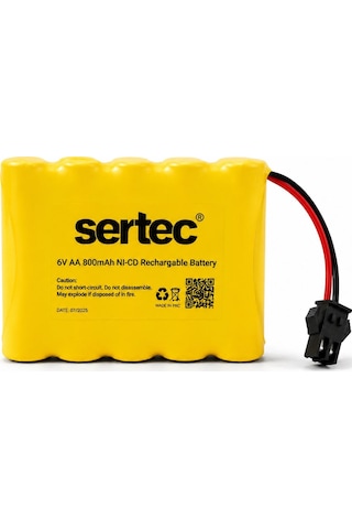 Sertec 6v AA 800 Mah Şarj Edilebilir Oyuncak Pil