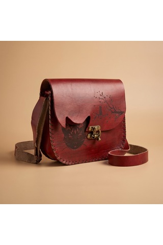 Morgen Craft Woda Deri Çanta - Kol Çantası - Kadın - 31x39.5x3.5 Kırmızı