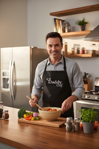 Daddy Chef - Siyah Mutfak Önlüğü Renkli
