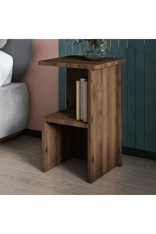 Roisin Modern Çok Amaçlı Komodin & Yan Sehpa Antik Ceviz