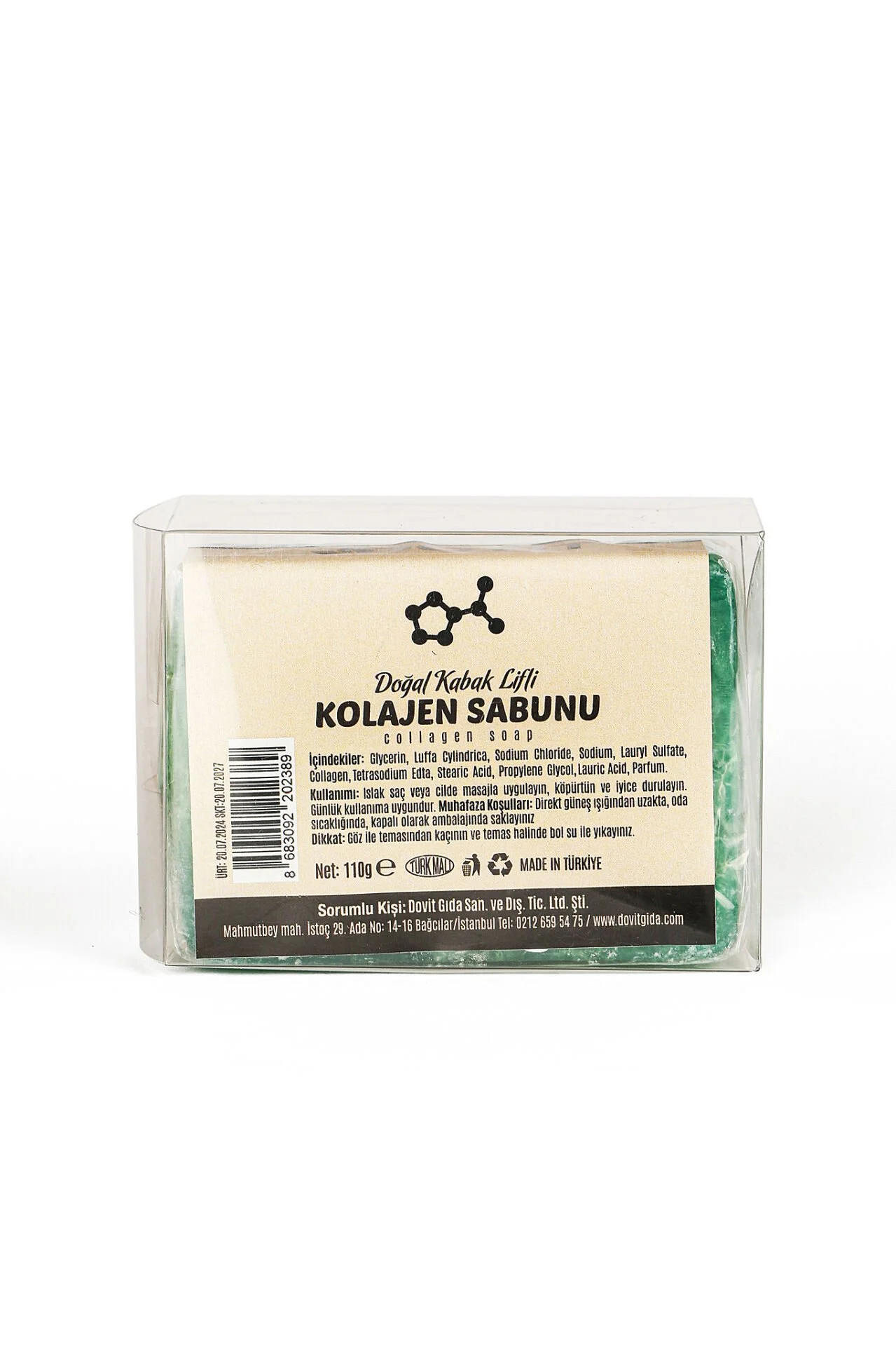 Dovit Doğal Kabak Lifli Kolajen Sabunu 110 Gr