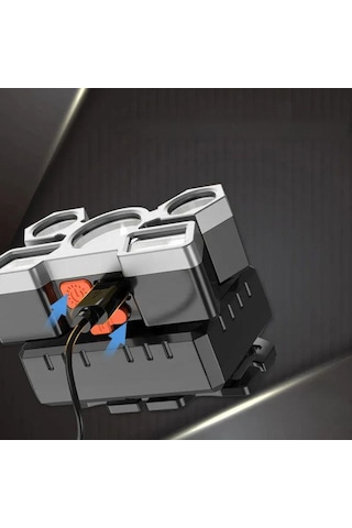 Büro Ev Ofis Aydınlatması İçin 5led 4mod Şarjlı Cob Led Avcı Balıkçı Kafa Lambası Gri