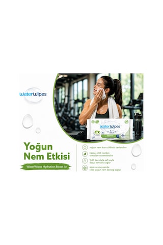 Waterwipes Sensitive+ Yoğun Nem Takviyeli Islak Mendil 12x60 Adet 720 Yaprak - Hydrating Boost 12'li Set