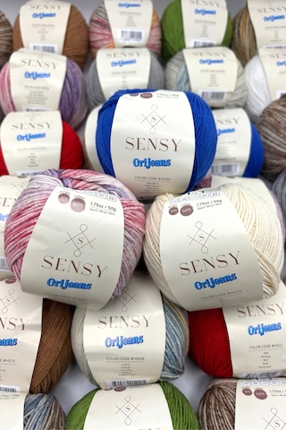 Sensy Premium Orijeans Ebruli Renkli Amigurumi İpliği Punch Panç Baby Soft Cotton 50 Gr Örgü İpi Deniz