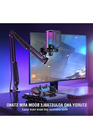 Profesyonel Usb Mikrofon Seti, Oyun Ve Yayıncılar İçin Tasarlandı, Siyah
