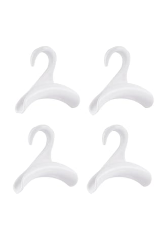 Microcase Sert Abs Plastik Portatif Mini Dolap İçi Çanta Askısı 4 Adet - Al5016 Beyaz