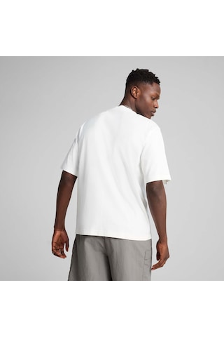 Puma Wardrobe Ess Boxy Erkek Tişört 629645 02 Beyaz