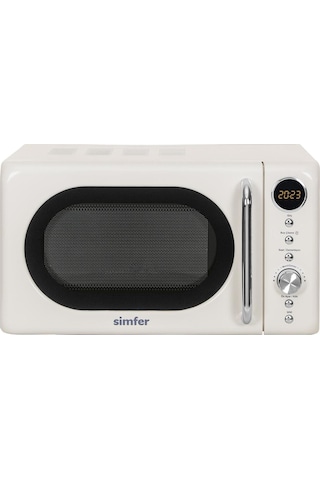 Simfer 4605 20Litre Retro Mikrodalga Fırın Dijital Krem