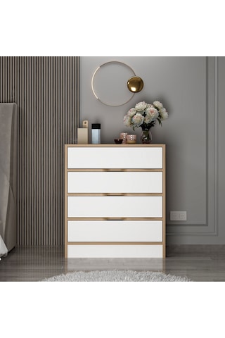 Elina Şifonyer 4ç - Dore/beyaz